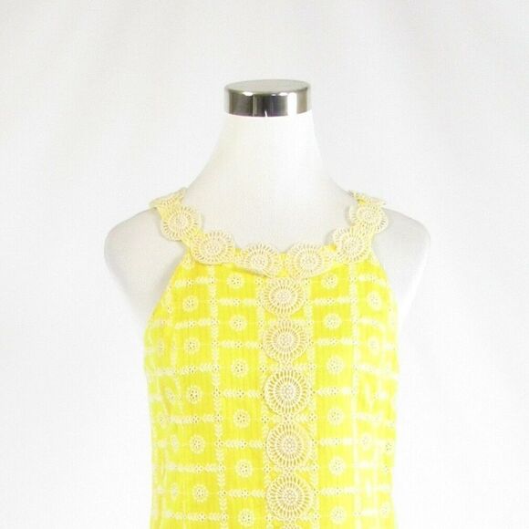Tibi yellow white geometric dress 4 - Picture 2 of 8